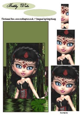 Artemis Goddess Over the Edge Card with Simple Pyramage