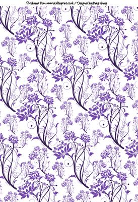 Vibrant Purple Flowers on White Background Sheet