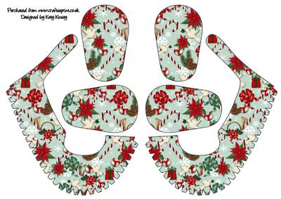 Christmas Jumble 3D Baby Shoes in Green