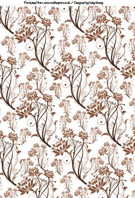 Vibrant Brown Flowers on White Background Sheet