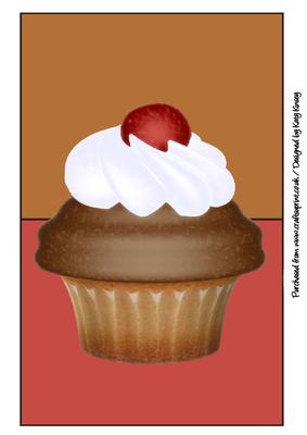 Yummy Chocolate Cupcake Over the Edge Card
