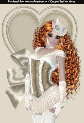 Elegant in Cream Portrait A4 Card Front in Auburn
