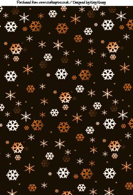 Christmas Snowflakes Backing Paper in Gold