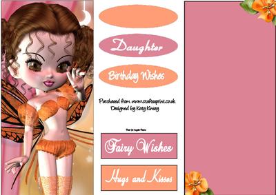 Tansy Fairy Dl Topper and Insert