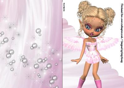 Marilyn Fairy A5 Shaped Front Print and Fold Card