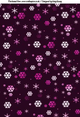 Christmas Snowflakes Backing Paper in Pink