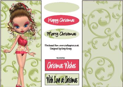 Emmanuelle Fairy Christmas Dl Topper and Insert