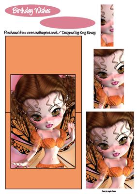 Tansy Fairy Over the Edge Card with Simple Pyramage