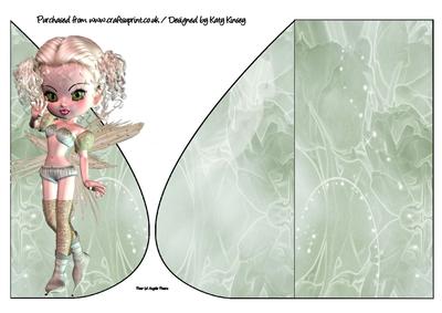 Honeydew Fairy Teardrop Card