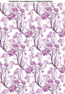 Vibrant Purple Flowers on White Background Sheet
