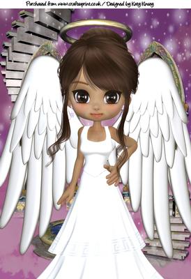 Angel Blessings A4 Card Front 2