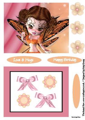 Tansy Fairy Shaker Card