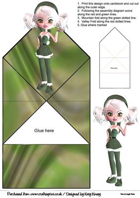 Santas Little Helper Donna 3D Pop Up Spring Card