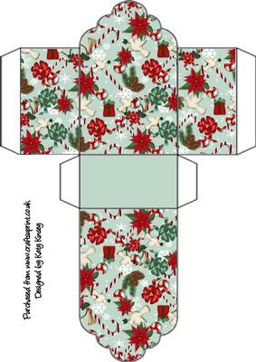 Christmas Jumble Tag Gift Box in Green