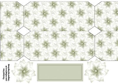 Christmas Rose Cracker Shaped Card