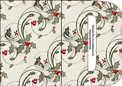 Christmas Time Shaped Front Initial Card - D