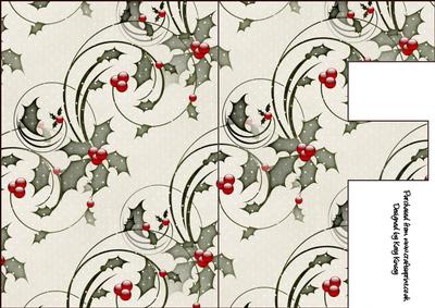 Christmas Time Shaped Front Initial Card - F