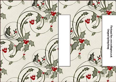 Christmas Time Shaped Front Initial Card - I