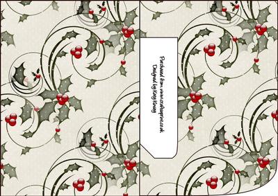 Christmas Time Shaped Front Initial Card - J