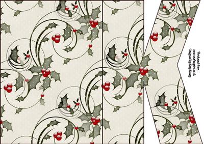 Christmas Time Shaped Front Initial Card - K