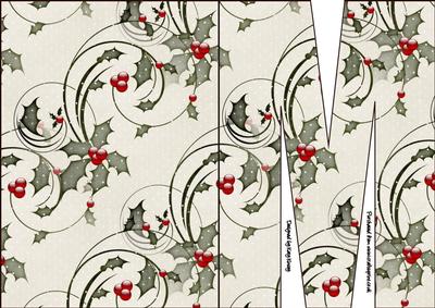 Christmas Time Shaped Front Initial Card - m