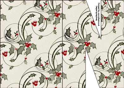 Christmas Time Shaped Front Initial Card - N