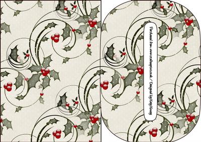 Christmas Time Shaped Front Initial Card - O