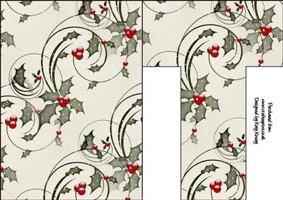 Christmas Time Shaped Front Initial Card - T