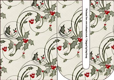Christmas Time Shaped Front Initial Card - U