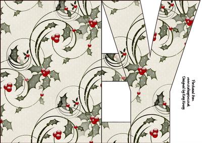 Christmas Time Shaped Front Initial Card - Y