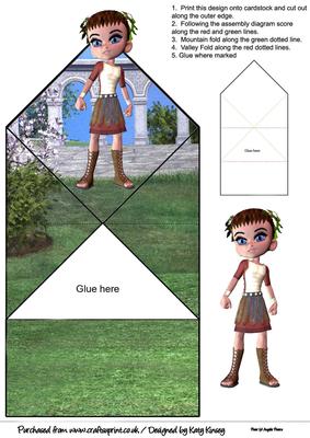 Antonius Roman Emperor Pop Up Spring Card