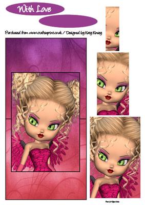 Rowena Fairy Over the Edge Card with Simple Pyramage