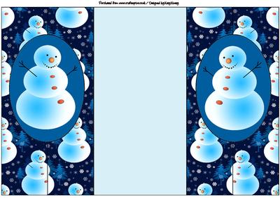 Frosty the Snowman Double Foldback Card