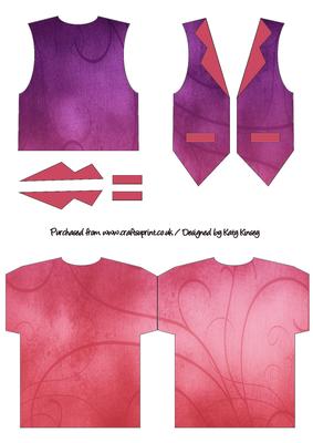 Cocktail Hour Waistcoat Shaped Card