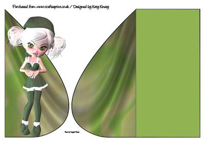 Santas Little Helper Donna Teardrop Card