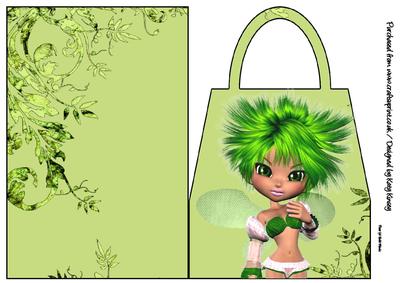 Apple Blossom Fairy Handbag Card