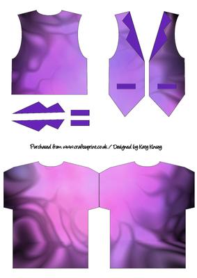Purple Haze Waistcoat Shaped Card