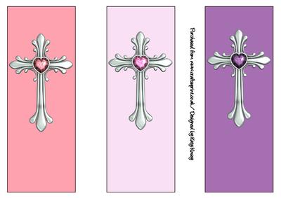 Ornate Cross Set of Three Bookmarks Feminine