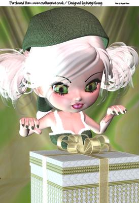 Santas Little Helper Donna A4 Topper