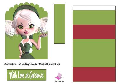 Santas Little Helper Donna Easel Card