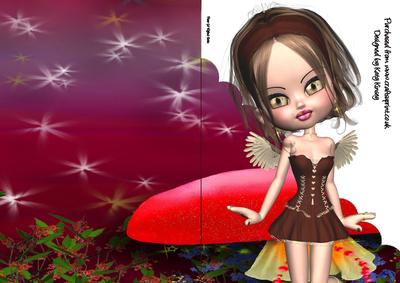 Hope Fairy A5 Shaped Front Print and Fold Card