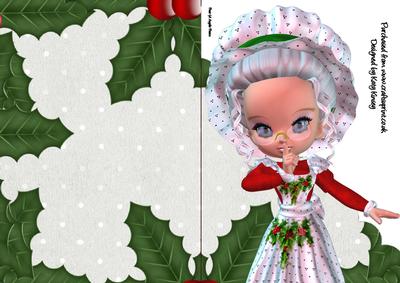 Mary Christmas A5 Shaped Front Print & Fold Card