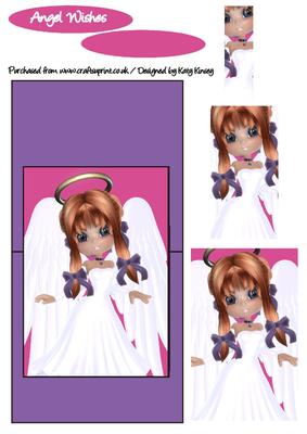 Pretty Angel Over the Edge Card with Simple Pyramage