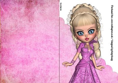 Sybille A5 Shaped Front Print & Fold Card
