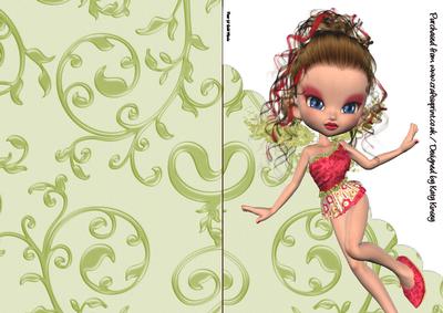 Emmanuelle Fairy Christmas A5 Print and Fold Card