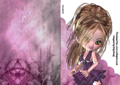 Miranda A5 Shaped Front Print and Fold Card