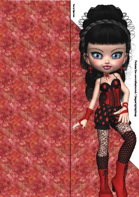 Bessie Tall Slim Print & Fold Card