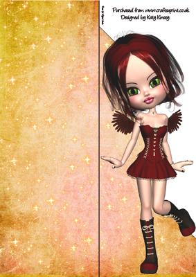 Aurelia Fairy Tall Slim Print & Fold Card