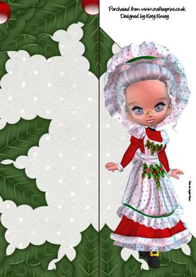 Mary Christmas Tall Slim Print and Fold Card