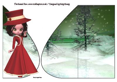 Victorias Christmas Teardrop Card
